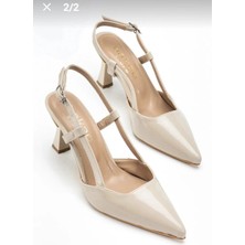 Mareandpanda Hoost Bej Rugan Topuklu Ayakkabı