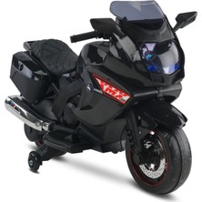 Babyhope 438 Xmx Siyah Akülü Motor 12 Volt 30 kg Kapasite ile Çocuklar İçin Eğlenceli Motosiklet