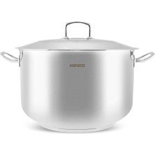 Karaca Nazen Büyük Boy Derin Çelik Aşure Tenceresi 36 cm 23,5 Lt