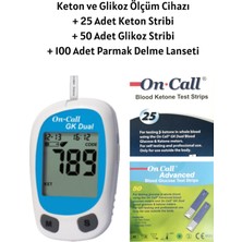 Allians Keton ve Şeker Ölçüm Cihazı Seti, 25 Keton ve 50 Şeker Stribi