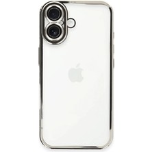 Bucuks Mey Ithalat®  iPhone 16 Plus Kılıf  Lensli Silikon - Gümüş