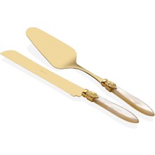 Rivadossi Sandro Rivadossi Laura Oro Krem Pasta Servis Seti