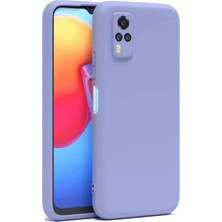 Bucuks Mey Ithalat®  Vivo Y53S Kılıf Nano Içi Kadife Silikon - Lila