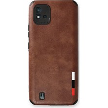 Bucuks Mey Ithalat®  Realme C11 2021 Kılıf Loop Deri Silikon - Kahverengi