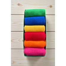 Esinti 6 Çift Unisex Renkli Kutulu Tenis Çorabı Uzun Renkli Erkek Kadın Çorap