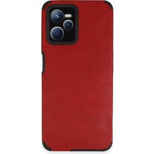 Bucuks Mey Ithalat®  Realme C35 Kılıf Loop Deri Silikon - Kırmızı