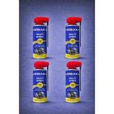 Sibax Multi Çok Amaçlı Sprey Yağlayıcı Pas Sökücü 400 ml 4'lü Akıllı Kaybolmayan Pipet Başlık