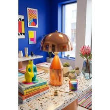 Luzarana Toms Bakır Masa Lambası Modern Dekoratif Metal Tasarım Şık Aydınlatma