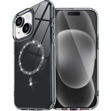Bucuks Mey Ithalat®  Apple iPhone 14 Live Diamond Magsafe Kapak - Siyah