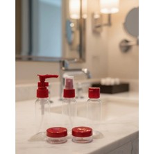 Indispensablely 5’li Seyahat Boy Kozmetik Şişe Seti 30 ml Çantalı Organizer