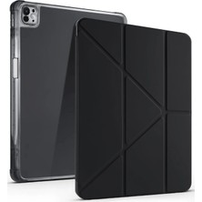 Bucuks Mey Ithalat®  iPad Air 13 (2024) Kılıf Kalemlikli Mars Tablet Kılıfı - Siyah