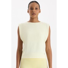 COMEUP Fitilli Kolsuz Tişört Açık Sarı