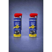 Sibax Multi Çok Amaçlı Sprey Yağlayıcı Pas Sökücü 400 ml 2'liㅤ Akıllı Kaybolmayan Pipet Başlık