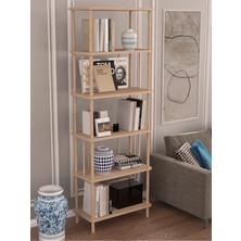 Macco Mobilya 6 Katlı Dikdörtgen Çevir Kur Kitaplık - Çok Amaçlı Dekoratif Salon, Ofis, Mutfak Raf Düzenleyici