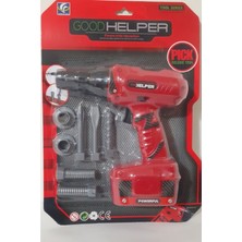 Nubutik's  8 Parça Pilli Hareketli Matkap Çocuk Oyuncak Tamir Seti Vidalama Seti