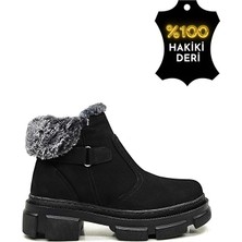 Don&duk Kadın Hakiki Nubuk Deri Içi Kürklü Kısa Bot