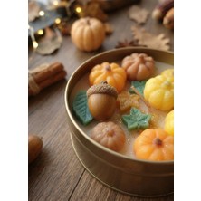 Şile Natural Mum Bal Kabağı Süslemeli Mum Doğal Üretim