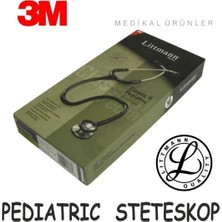Allians Yüksek Kaliteli Pediatrik Sıvı Geçirmez Steteskop Siyah