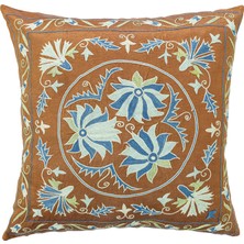 Soho Antiq Aras Çiçekli Ipek Kırlent 50X50 cm