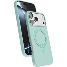 Bucuks Mey Ithalat®  Apple iPhone 17 Pro Regal Magsafe Standlı Kapak - Su Yeşili