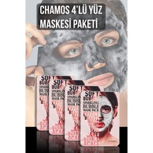 Chamos 4'lü Avantaj Köpüren Kabarcıklı Yüz Temizleme Maske Seti