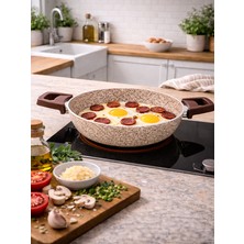 Emel 22 cm Granit Omlet Tavası (Bej)