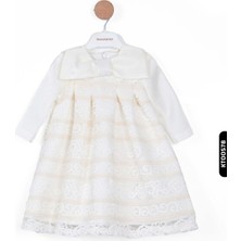 Damasqino A-Line Kalıplı Kurdule ve Dantel File Detaylı Tüllü Kız Çocuk Elbise 1-4 Yaş 10009