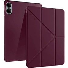 Bucuks Mey Ithalat®  Xiaomi Redmi Pad Pro 12.1 Kılıf Kalemlikli Mars Tablet Kılıfı - Mürdüm