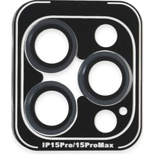 Bucuks Mey Ithalat®  iPhone 15 Pro Max Pvd Metal Kamera Lens - Lacivert