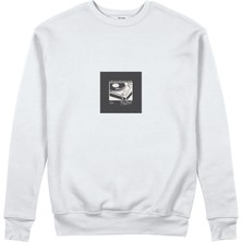 The Lucid Lab Vinyl Dreams Sweatshirt - Beyaz
