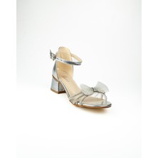 Minican 760 Gümüş Kız Çocuk Abiye Ayakkabı