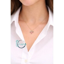 Oceandesign Paslanmaz Çelik Arı Figürlü Kadın Kolye 45 cm | Altın Renk Zincir, Minimal Zarif Tasarım