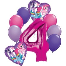 Parti Station My Little Ponny Balon Set My Little Ponny Folyo Balon Set Konsept Doğum Günü Set 4 Yaş Balon