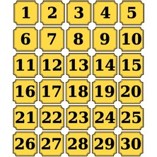 Özcan Tasarım Kişiye Özel Kapı Numarası - Daire Numarası - 30 Adet