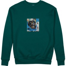The Lucid Lab Untitled (1982) – Basquiat Sweatshirt - Koyu Yeşil
