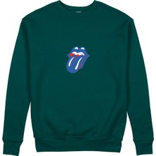 The Lucid Lab The Rolling Stones Blue Sweatshirt - Koyu Yeşil