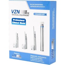 Allians Pediatrik Laringoskop Miller 3 Bladeli Set, Güvenli ve Hassas Kullanım