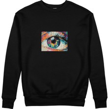 The Lucid Lab Eye Sweatshirt - Siyah