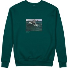 The Lucid Lab The Green Wave Sweatshirt - Koyu Yeşil