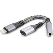 Skygo Lıghtnıng To Type-C + 3.5 mm F Kablo Siyah GJ-012