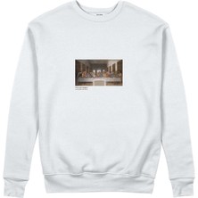 The Lucid Lab Son Akşam Yemeği Sweatshirt - Beyaz