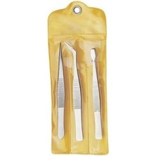 Prolink PY-018 3lü Paslanmaz Çelik Cımbız Seti Düz/fint/kavisli(Eğik Ağızlı)