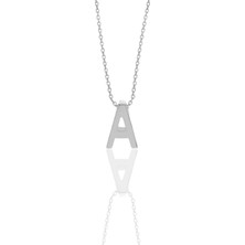Söğütlü Silver Minimal A Harf Kolye 925 Ayar Gümüş Kadın Kullanıcılar İçin Özel Tasarım