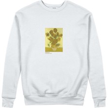 The Lucid Lab Sunflowers Sweatshirt - Beyaz