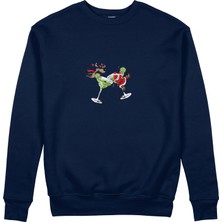 The Lucid Lab Tipsy Santa Sweatshirt - Lacivert