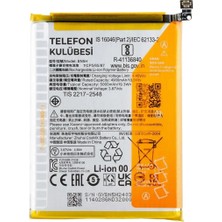 Telefon Kulübesi Xiaomi Redmi Note 11E Uyumlu Batarya Pil BN5H