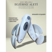 Hubstein Iç Bacak Egzersiz Aleti Kegel Pelvik Kas Cihazı Kalça Kol Sıkılaştırıcı Sayaçlı Kalori Ölçer Beyaz