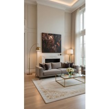 Safir Design Premium Dark Abstract Kanvas Tablo Ofis ve Salon Için Loft Stil