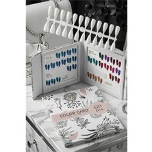 Bucuks Mey Ithalat® 60’lı Profesyonel Nail Art Sunum Kartelası – Lüks Çiçek Desenli Takma Tırnak Teşhir Kitabı