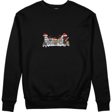 The Lucid Lab Star Wars Christmas Crew Sweatshirt - Siyah